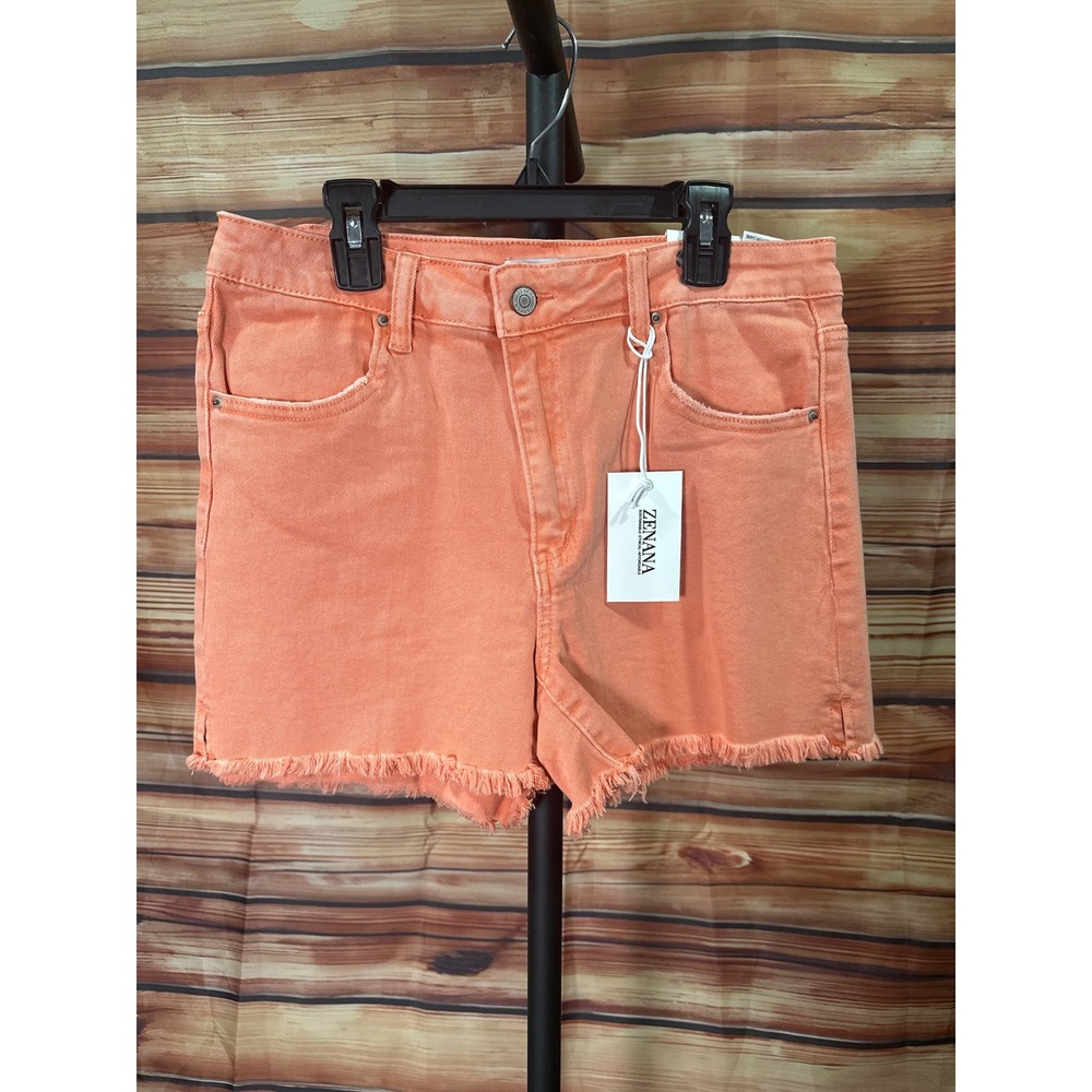 NWT 3 pair Zenana Frayed Hem Denim Short Bundle: - Picture 4 of 9